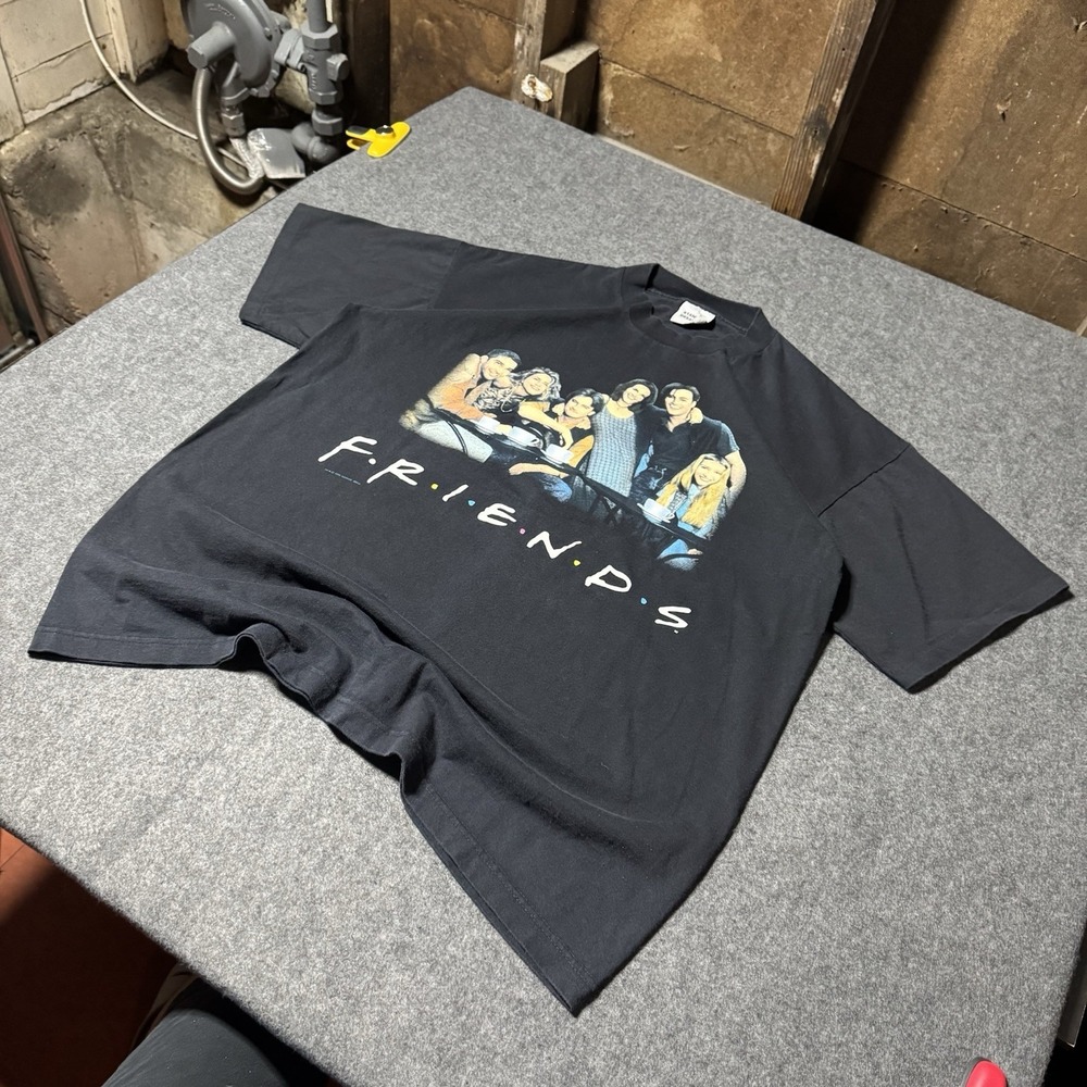 VTG 1995 Stanley Desantis Friends TV Promo Shirt Whole Crew Size XL Comedy